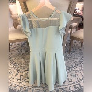 Sage color dress by Rickie Lew